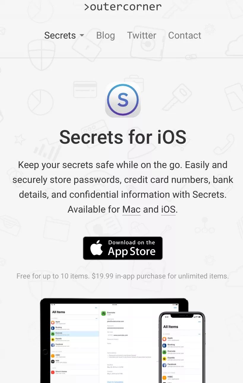 月入￥10000案例分享：secrets，简单精致的 Mac 和 iOS 密码管理器